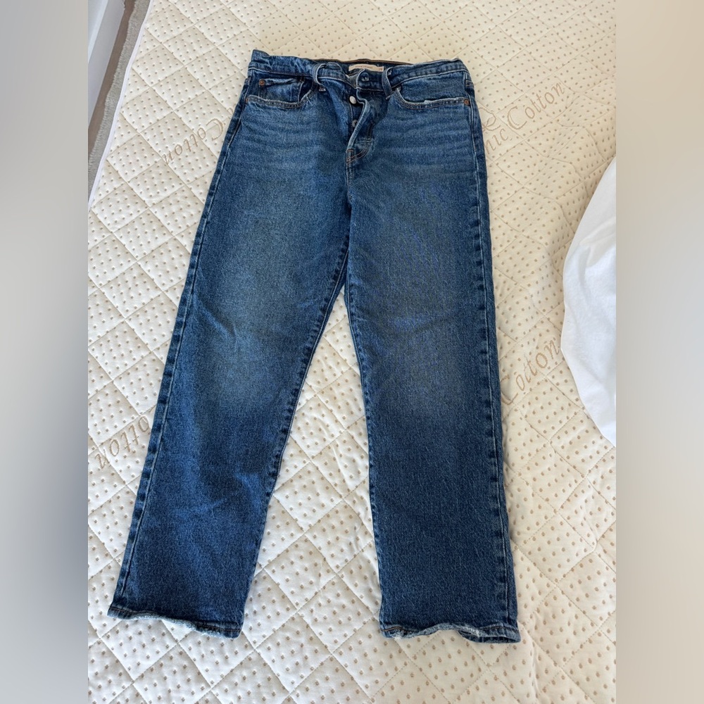 Levi's Blue Denim Wedgie Straight Jeans